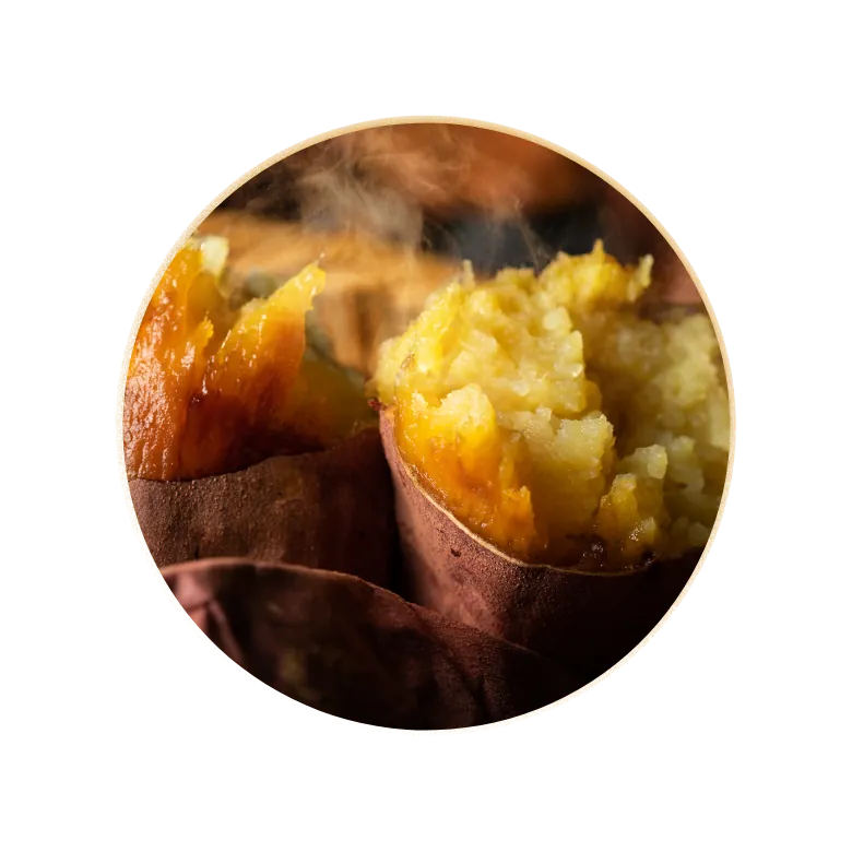 ねっとりとした焼きたての紅はるか焼き芋