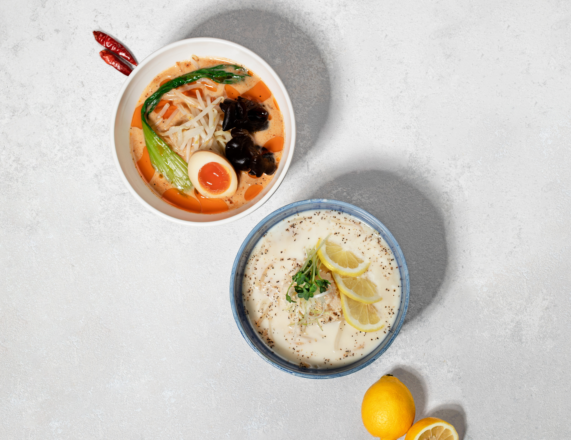 『冷やし豆乳麻辣湯』『レモン豆乳冷麺』